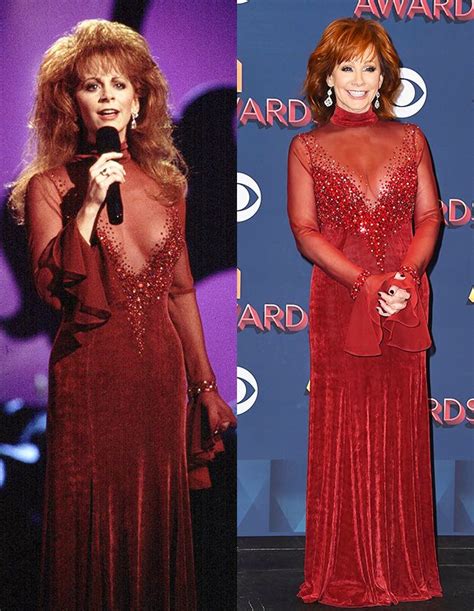 25 years ago reba mcentire red dress|reba and linda davis duet.